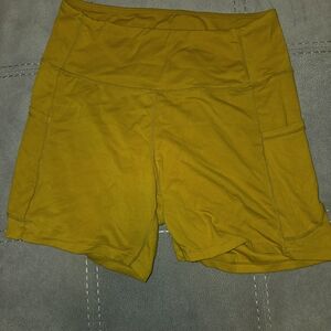 Women's Mustard Yellow Bike Shorts